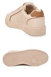 Bej Bağcıklı Kalın Tabanlı Rahat Şık Unisex Casual Yürüyüş ve Spor Ayakkabı Sneaker 26201 G