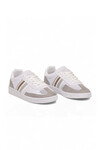 Beyaz-Buz Bağcıklı Hafif Esnek Rahat Tabanlı Unisex Yürüyüş ve Spor Ayakkabı Sneaker 015 G