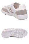 Beyaz-Buz Bağcıklı Hafif Esnek Rahat Tabanlı Unisex Yürüyüş ve Spor Ayakkabı Sneaker 015 G