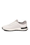 Erkek Beyaz Hakiki Deri Casual Ayakkabı Bağcıklı Rahat Konfor Tabanlı Sneaker M294 M