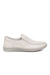 Erkek Beyaz Hakiki Deri Hafızalı Rahat Taban Şık Smart Casual Ayakkabı Loafer M741 M