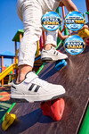 Beyaz-Siyah Cırt Bantlı Unisex Çocuk Yürüyüş ve Spor Ayakkabı Sneaker Foor F