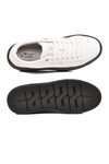 Erkek Beyaz-Siyah Bağcıklı Kalın Taban Erkek Casual Ayakkabı Sneaker 8078 Dashor M