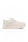 Beyaz Cırt Bantlı Unisex Çocuk Yürüyüş ve Spor Ayakkabı Sneaker Foor F