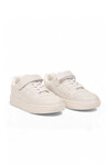 Beyaz Cırt Bantlı Unisex Çocuk Yürüyüş ve Spor Ayakkabı Sneaker Foor F