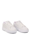 Beyaz Bağcıklı Kalın Rahat Tabanlı Erkek Casual Yürüyüş Ayakkabı Sneaker   26201 M