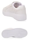Beyaz Bağcıklı Kalın Rahat Tabanlı Erkek Casual Yürüyüş Ayakkabı Sneaker   26201 M