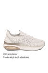 Beyaz Geniş Kalıp Anorak Hafızalı Rahat Tabanlı Kadın Yürüyüş ve Spor Ayakkabı Sneaker B264 Z