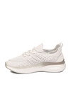 Beyaz Geniş Kalıp Anorak Hafızalı Rahat Tabanlı Kadın Yürüyüş ve Spor Ayakkabı Sneaker B264 Z