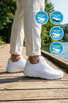 Beyaz Fileli Hafif Esnek Unisex Spor Ayakkabı 26102 M