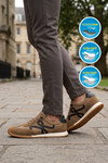 Camel Bağcıklı Hafızalı Rahat Tabanlı Retro Erkek Casual Ayakkabı Sneaker E472 M
