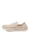 Erkek Hakiki Deri Loafer Mokasen Ayakkabı Hafızalı Taban Hafif Smart Casual Ekru M420 M