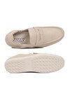 Erkek Hakiki Deri Loafer Mokasen Ayakkabı Hafızalı Taban Hafif Smart Casual Ekru M420 M