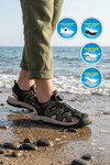 Erkek Outdoor Trekking Sandalet Nefes Alabilen Yapı Misina Bağcık Haki E339 M