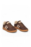 Kahve-Bej Bağcıklı Hafif Esnek Rahat Tabanlı Unisex Yürüyüş ve Spor Ayakkabı Sneaker 015 G