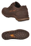 Kahve Hakiki Deri Bağcıklı Kaymaz Tabanlı Erkek Outdoor Trekking Ayakkabı 2055