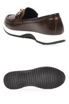 Tokalı Şık Hafif Rahat Kadın Kahve Kırışık Klasik Casual Ayakkabı Loafer 062 Z