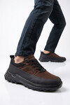 Bağcıklı Kauçuk Kaymaz Taban Kahve Nubuk Hakiki Deri Erkek Outdoor Trekking Ayakkabı 6K3256-25283
