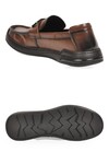 Kahve Hakiki Deri Hafif Esnek Rahat Şık Erkek Casual Ayakkabı Loafer 26K590-2 