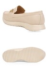 Tokalı Hafif Rahat Kadın Krem Klasik Casual Ayakkabı Loafer 067 26K Z