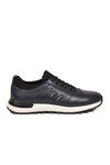 Erkek Lacivert Hakiki Deri Casual Ayakkabı Bağcıklı Rahat Konfor Tabanlı Sneaker M294 M