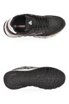 Siyah-Beyaz Bağcıklı Rahat Memory Foam Taban Erkek Yürüyüş ve Spor Ayakkabı Sneaker 2444 Cilt