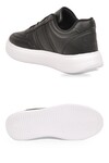 Siyah-Beyaz Bağcıklı Hafif Esnek Rahat Erkek Spor Ayakkabı Sneaker 125 Cilt