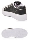 Siyah-Beyaz Bağcıklı Kalın Rahat Tabanlı Erkek Casual Yürüyüş Ayakkabı Sneaker   26201 M