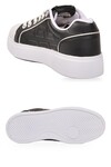 Siyah-Beyaz Bağcıklı Kalın Tabanlı Rahat Şık Unisex Casual Yürüyüş ve Spor Ayakkabı Sneaker 26201 G
