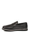 Siyah Hakiki Deri Erkek Klasik Casual Ayakkabı Loafer 5770 M