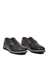 Siyah Hakiki Deri Erkek Klasik Casual Ayakkabı Loafer 5770 M