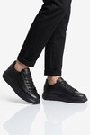 Siyah Memory Foam Hakiki Deri Erkek Spor Ayakkabı Premium Casual Sneaker 6601 M