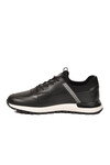 Siyah Hakiki Deri Erkek Casual Sneaker Memory Taban Premium Casual Ayakkabı M033 M