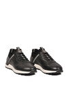 Siyah Hakiki Deri Erkek Casual Sneaker Memory Taban Premium Casual Ayakkabı M033 M