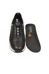 Siyah Hakiki Deri Erkek Casual Sneaker Memory Taban Premium Casual Ayakkabı M033 M