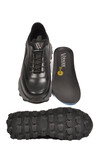 Siyah Premium Hakiki Deri Erkek Casual Ayakkabı Memory Kalın Tabanlı Sneaker M084-2 M