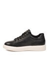 Erkek Siyah Hakiki Deri Bağcıklı Rahat Smart Casual Ayakkabı Sneaker M196 M