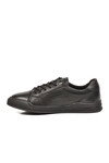 Siyah Hakiki Deri Erkek Sneaker Delikli Nefes Alabilen Casual Memory Taban M682 M