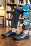 Erkek Siyah Hakiki Deri Hafızalı Rahat Taban Şık Smart Casual Ayakkabı Loafer M741 M