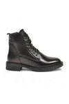 Black Genuine Leather Anatomical Womens Boots 8495 Z