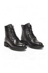 Black Genuine Leather Anatomical Womens Boots 8495 Z