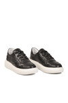 Siyah Hakiki Deri anatomik Tabanlı Kadın Casual Ayakkabı Sneaker Z202 Z
