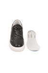 Siyah Hakiki Deri anatomik Tabanlı Kadın Casual Ayakkabı Sneaker Z202 Z