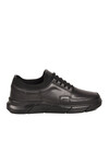 Black Genuine Leather Rubber Laced Mens Casual Shoes 137 M