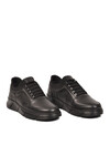 Black Genuine Leather Rubber Laced Mens Casual Shoes 137 M