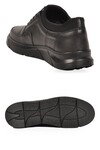 Black Genuine Leather Rubber Laced Mens Casual Shoes 137 M