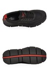 Rahat Konfor Tabanlı Bağcıklı Siyah-Kırmızı Erkek Yürüyüş ve Spor Ayakkabı Stride 7525