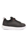 Siyah-Kırmızı Lastik Bağcıklı Comfort Rahat Tabanlı Erkek Çocuk Sneaker Balase F