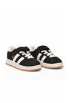 Siyah Cırt Bantlı Unisex Çocuk Yürüyüş ve Spor Ayakkabı Sneaker Coop F