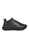 Siyah Rahat Kalın Memory Foam Taban Erkek Yürüyüş ve Spor Ayakkabı Sneaker 25K Crazy